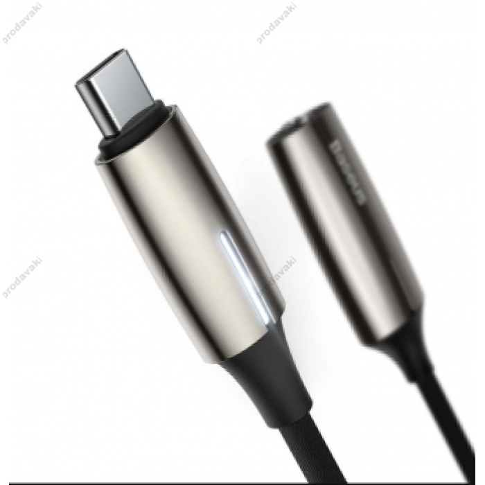 Кабель Baseus 2-in-1 Type-C Male to Type-C &amp; 3.5mm Female Adapter L60 Tarnish (CATL60-0A)