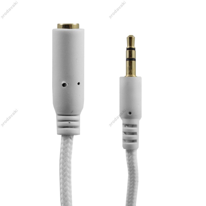 AUX подовжувач Knitted "мама-тато" 3,5mm/2pin. 1,5 м. Тканина