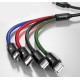 Кабель USB Baseus Rapid Series 4-in-1 Micro USB / Type-C / 2xLightning Cable Black (CA1T4-A01)