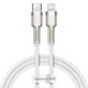 PD Кабель Baseus Cafule Series Metal Data Cable Type-C to iP Lightning PD 20W 2m White CATLJK-B02