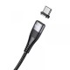 PD Кабель HOCO U99 Vortex 100W magnetic Cable для Type-C до Type-C 100W/5А/2m. Black