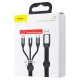 Кабель USB Baseus Car Co-sharing 3in1 чорний