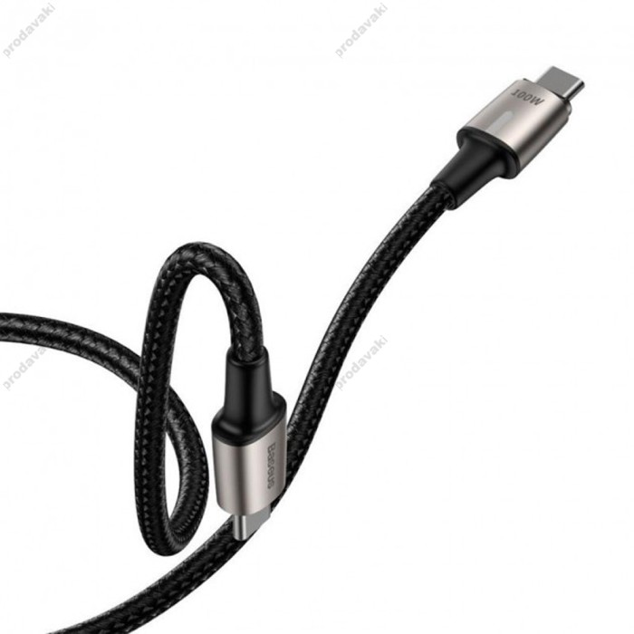 Кабель USB Baseus Zinc Magnetic Type-C 100W 20V 5A 1.2m чорний