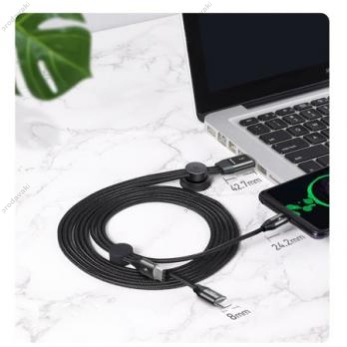 Кабель Baseus Car Co-sharing Cable USB M+L+T 3.5A 1m (CAMLT-FX01, CAMLT-FX09)