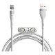 USB кабель Baseus Zinc Magnetic Safe Fast Charging Data Cable USB M+L+C 3A 1m White CA1T3-A02