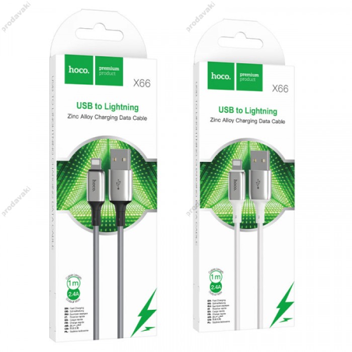 PD Кабель HOCO X66 Howdy PD налаштування кабелю даних для Lightning 1m. White