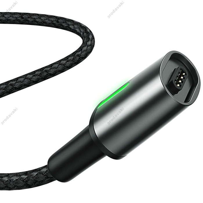 Кабель USB Baseus Lightning Zinc Magnetic 2.4A 1m чорний