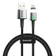 Кабель USB Baseus Lightning Zinc Magnetic 2.4A 1m чорний