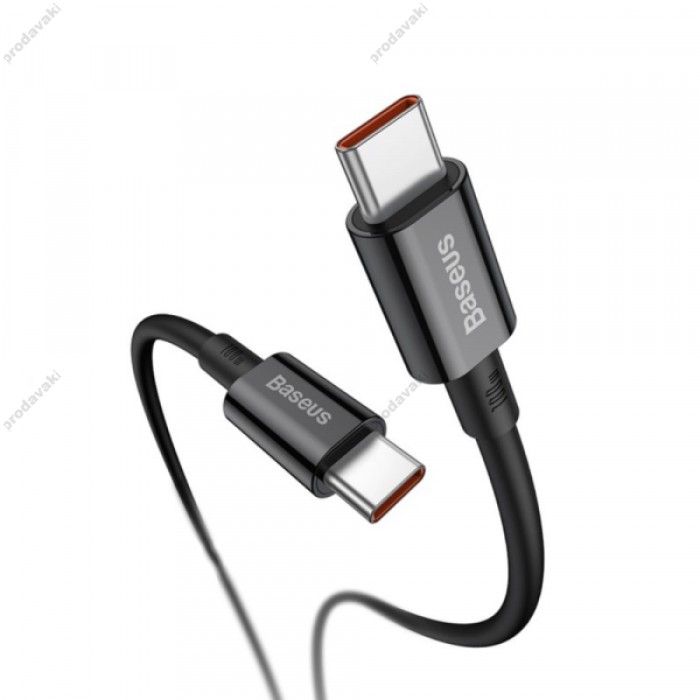 Кабель Baseus Superior Series Fast Charging Data Cable Type-C to Type-C 100W 5A 1m Black CATYS-B01