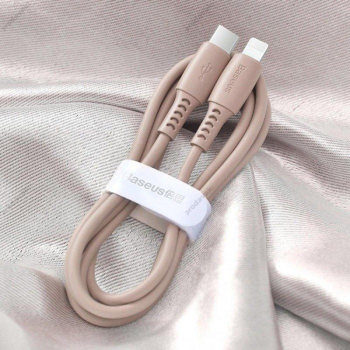 Кабель USB Baseus Colorful Type-C to lightning 18W 1.2m dreen рожевий