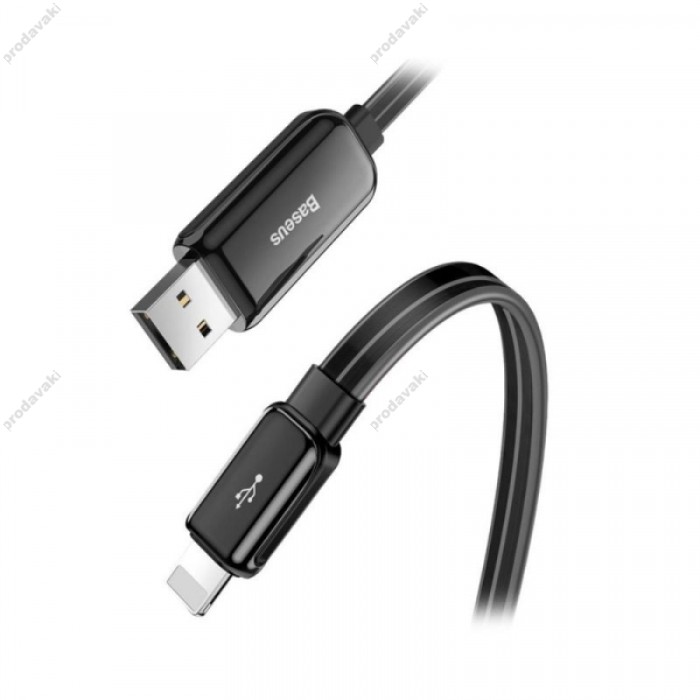 USB кабель Baseus Glowing Data cable USB For Lightning Black CALLG-01