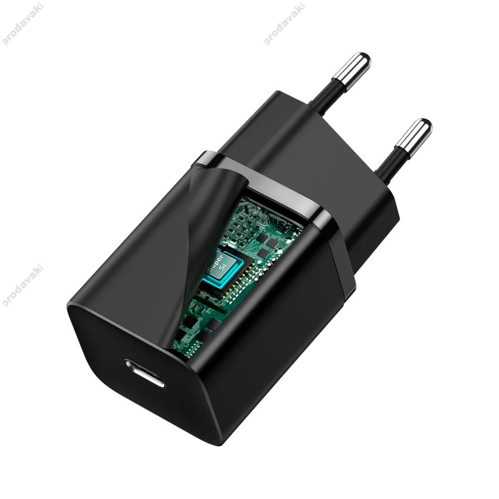 Мережевий зарядний пристрій Baseus Super Si quick charger EU 30W Black CCSUP-J01