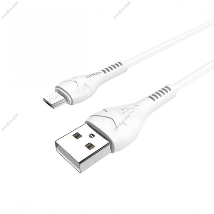 Кабель USB Hoco X37 Cool Power microUSB 2.4A 1m білий