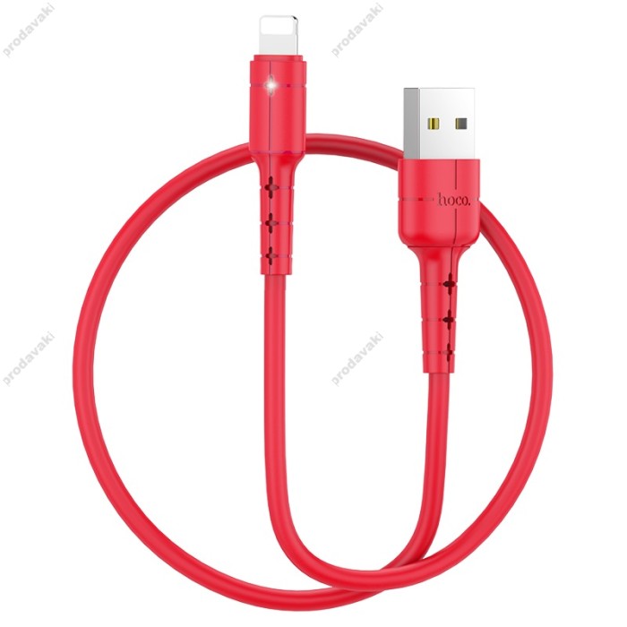 Кабель USB Hoco X30 Star Lightning 2.0A 1.2m червоний
