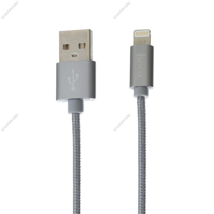 Кабель USB Hoco X2 Lighting 1m сірий