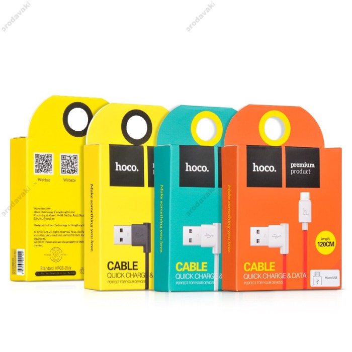 Кабель HOCO UPM10 L-Shape Micro 1,2 m