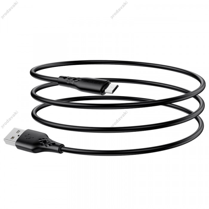 Кабель BOROFONE BX48 charging data для Micro 2.4A/1m black