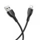 Кабель BOROFONE BX51 Triumph Lightning 2.4A/1m black