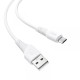 Кабель HOCO X58 Air silicone charging data для Micro 2,4A/1m. White