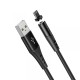 Кабель HOCO X60 Honorific silicon MAGNETIC charging для Lightning 2A/1m. Black
