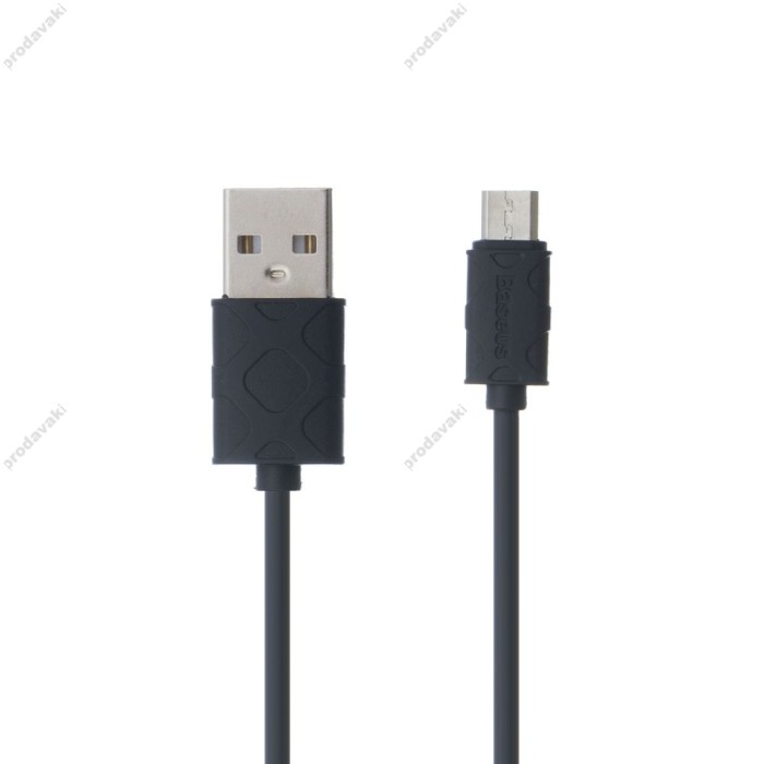 Кабель USB Baseus microUSB Yaven 2.1A 1m чорний