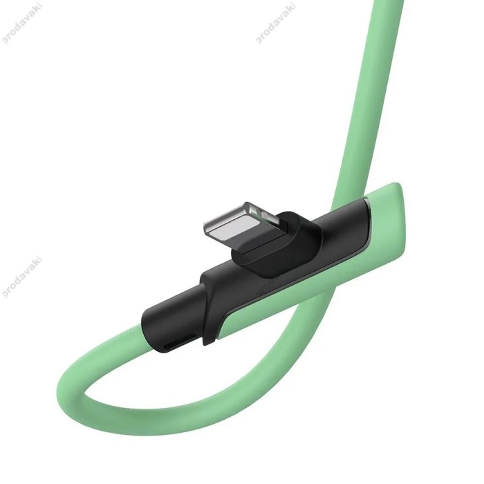 Кабель USB Baseus Colorful Elbow Type-C to lightning 18W 1.2m dreen зелений