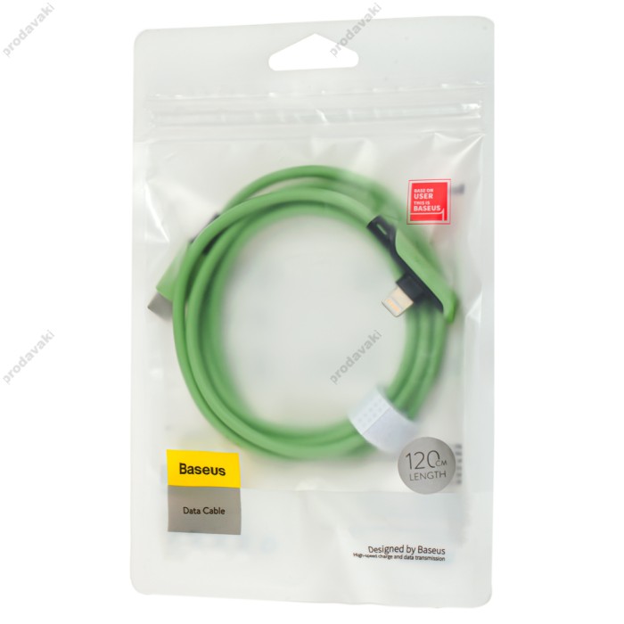 Кабель USB Baseus Colorful Elbow Type-C to lightning 18W 1.2m dreen зелений