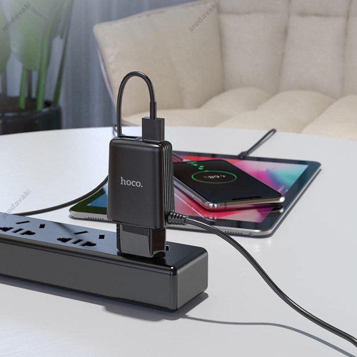 Мережевий зарядний пристрій HOCO C82A Real power 12W Black