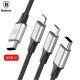 Кабель Baseus Rapid Series 3-in-1 Cable Micro-USB + Lightning +Type-C, 3A, 1.2M