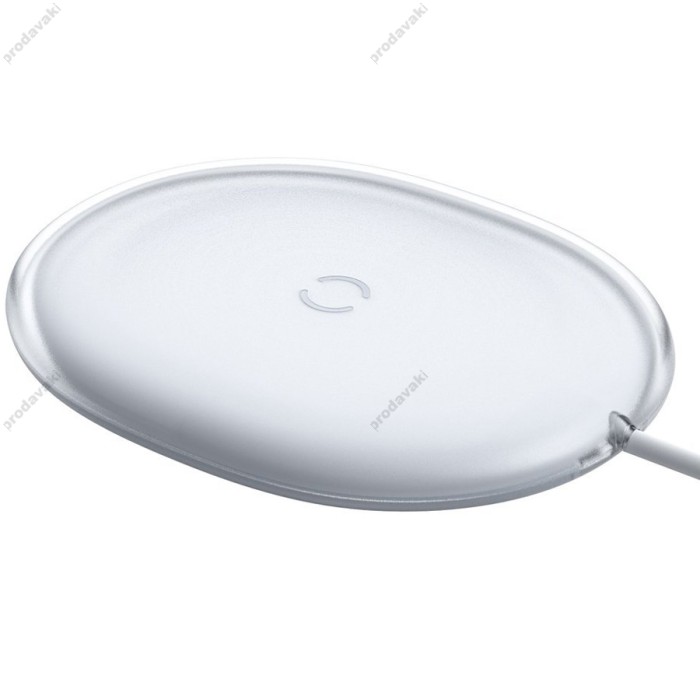 Бездротовий зарядний пристрій Baseus Jelly Wireless Charger 15W Білий