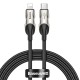 Кабель USB Baseus Fish Eye Spring Type-C to Lightning 18W 1m чорний
