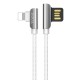 Кабель USB Hoco U42 Lightning exquisite steel 1m білий