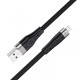 Кабель HOCO X53 Ange silicone charging data для Micro 2,4A/1m. Black