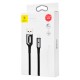Кабель USB Baseus X-shaped Lightning 2.4A 1m чорний