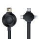 Кабель USB Baseus Star Ring 4in1 3A 0.18m сірий