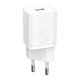 Мережевий зарядний пристрій Baseus Super Si Quick Charger Cable Type-C to iP 1m 20W White TZCCSUP-B02