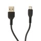 Кабель USB Hoco X13 microUSB 2.4A 1m чорний