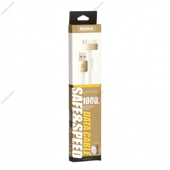 Кабель USB Remax RC-D002i4 iPhone 4 King Kong (1m) білий