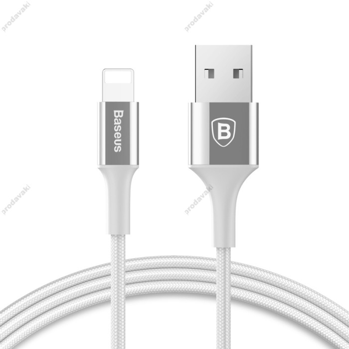 Кабель USB Baseus Shining Lightning Cable 2A 1m сріблястий