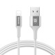 Кабель USB Baseus Shining Lightning Cable 2A 1m сріблястий