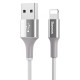 Кабель USB Baseus Shining Lightning Cable 2A 1m сріблястий