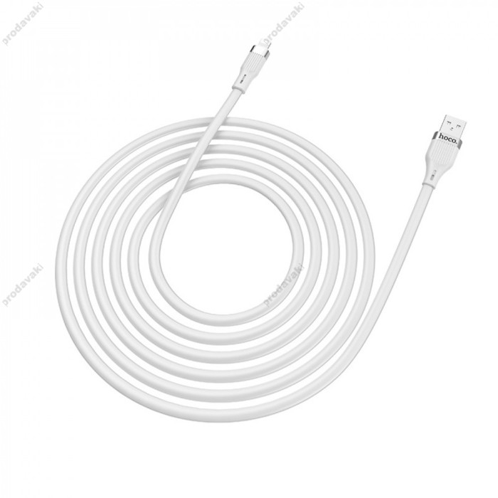Кабель USB Hoco U72 Forest Silicone Lightning 1,2m білий
