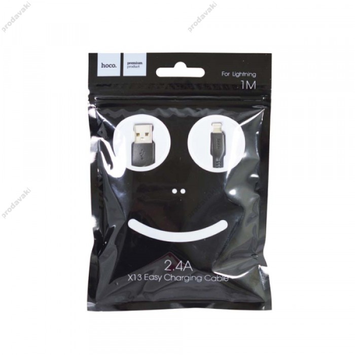 Кабель HOCO X13 Easy Charged Lightning 2A/1m Black