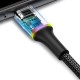 Кабель USB Baseus Halo Data Lightning 2.4A 1m чорний