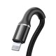 Кабель USB Baseus Halo Data Lightning 2.4A 1m чорний