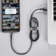 Кабель USB Baseus Halo Data Lightning 2.4A 1m чорний