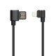 Кабель USB Hoco U37 lightning Long Roam 2.4A 1.2m чорний