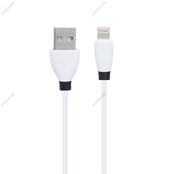 Кабель USB Hoco X27 Excellent Lightning Cable 2.4A (1.2 m) білий