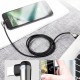 Кабель USB Baseus Sharp-Bird lightning 2.4A 1m чорний