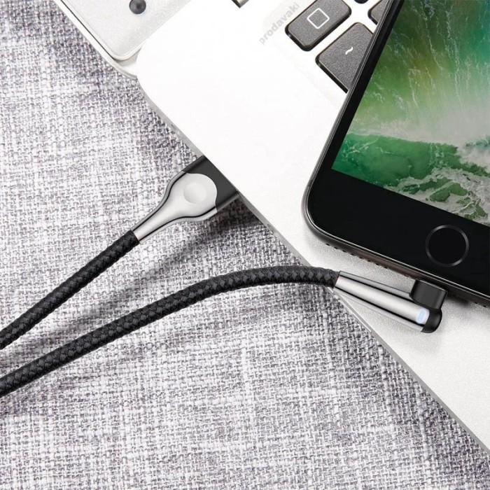 Кабель USB Baseus Sharp-Bird lightning 2.4A 1m чорний